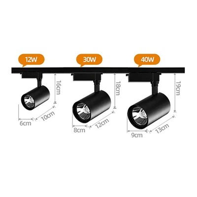 3-Éclairage sur rail LED couleur zoomable