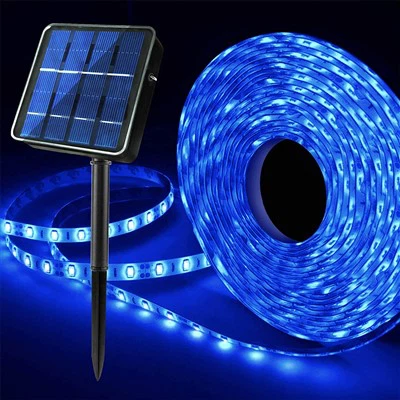 Bandes lumineuses LED bleues solaires