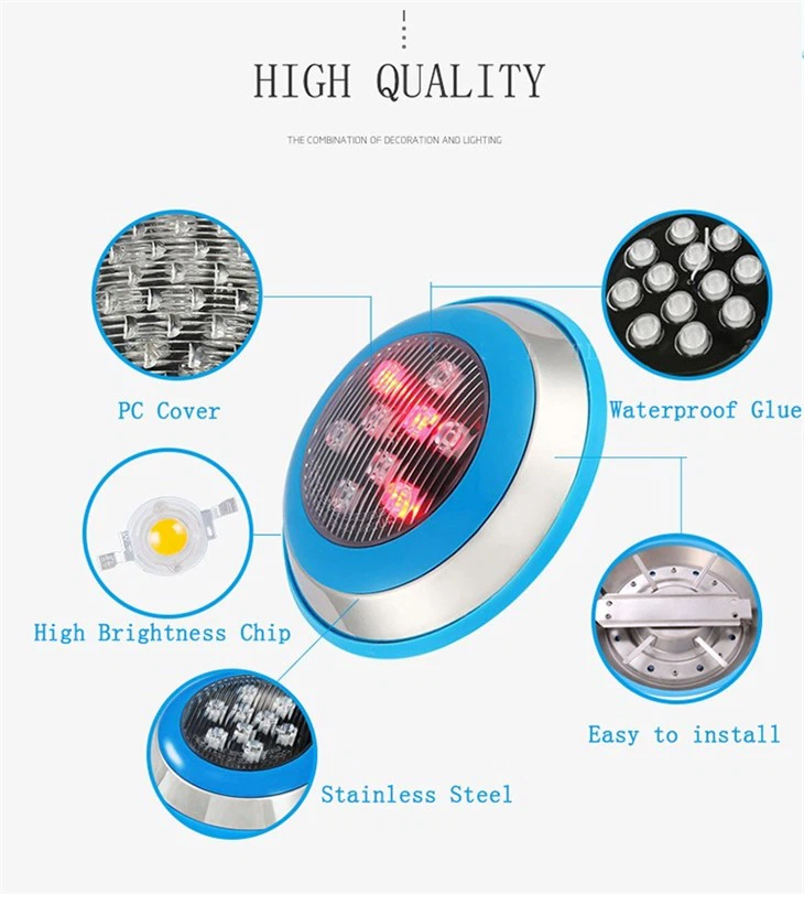 RGB wall mounted swimming lighting detail