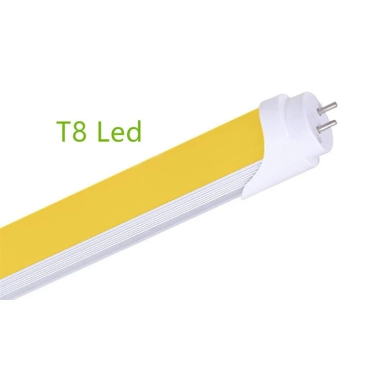 Yellow Cover T8 Led Tube 2000K 3000k Filter Out Below 500nm Wavelength