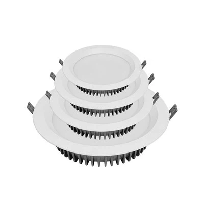 Downlight LED mince à intensité variable pour carré rond